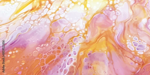 An abstract colorful liquid wave background featuring a soft pink and purple silk texture with smooth flowing satin swirls and a light smoke pattern for a decorative art illustration backdrop