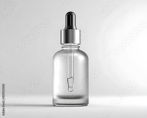 Wallpaper Mural Clear glass dropper bottle with silver cap and single drop of liquid glass bottle clear liquid Torontodigital.ca