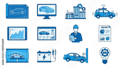 Electric vehicle charging and manufacturing process illustrated
