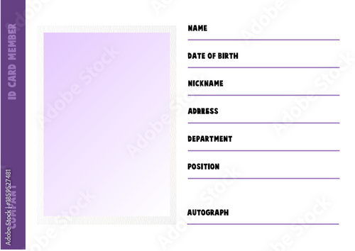 Name tag | ID card vector template