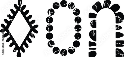 Modern abstract shapes in black and white