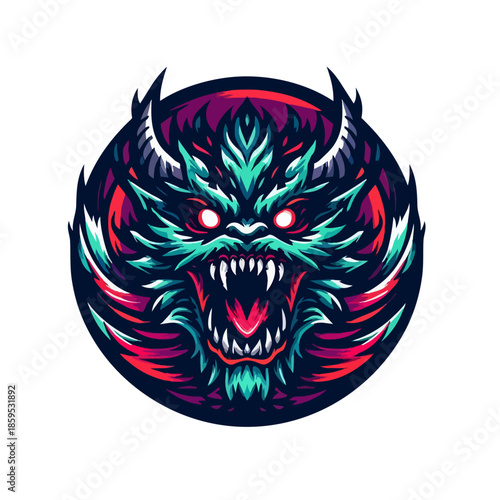 Savage Demon Dragon Face