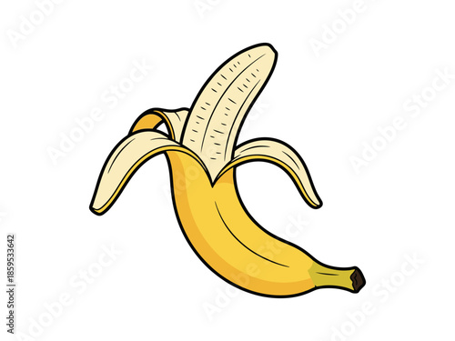 banana isolated on white background