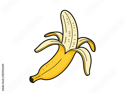 banana on white background