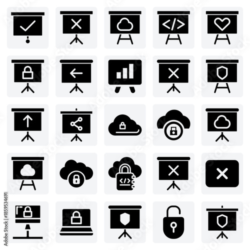 User Interface For Secure Presentation Sharing – Lock, Block, Approve, And Cloud Syncing For Digital Screens.