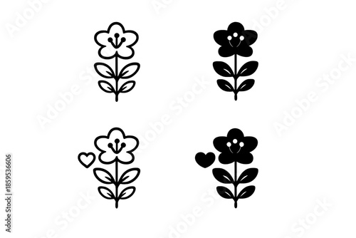 Stylized Flowers Icons