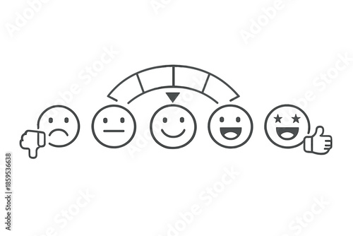 Customer Feedback Scale with Emoticons