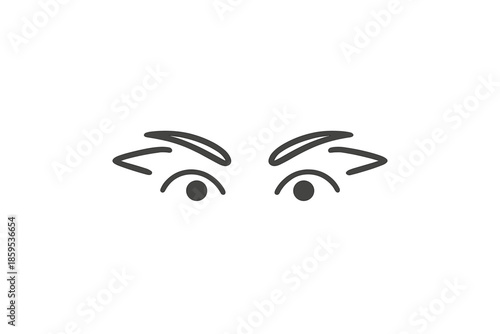 Minimalist Eyebrows and Eyes Illustration