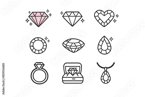 Diamond Icons Set