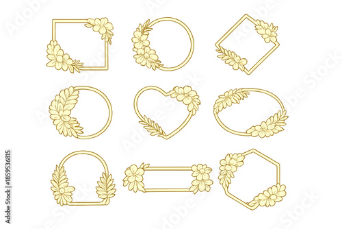 Floral Neon Frames Collection