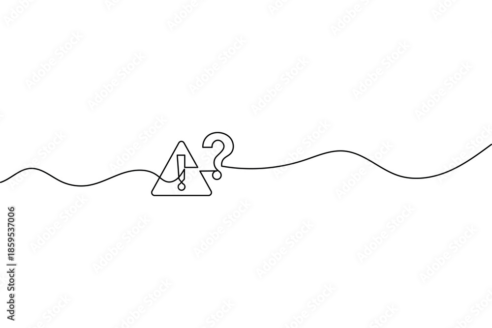 Obraz premium Minimalist continuous one line business icon outline vector illustration