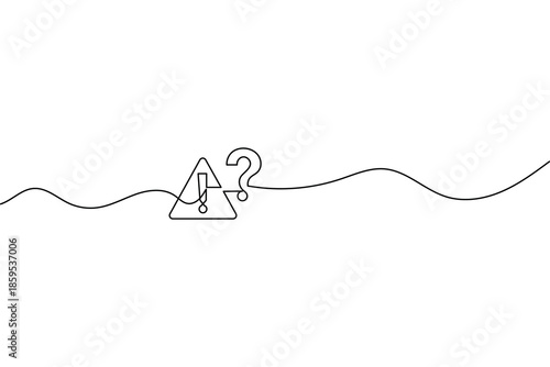 Minimalist continuous one line business icon outline vector illustration