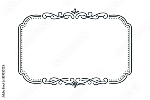 Elegant decorative border with ornamental flourish