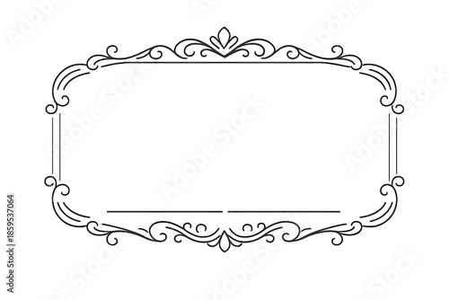 Elegant ornamental frame with glowing effect on gradient background