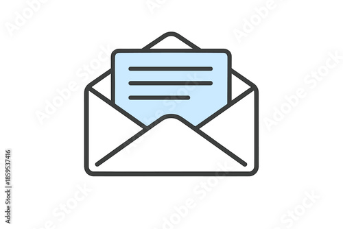 Email icon on yellow background