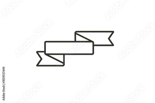 Blank ribbon banner on golden background