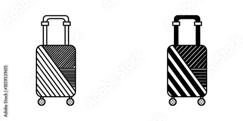suitcase for carrying things vector icon graphic
