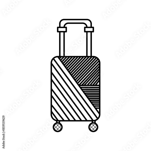 suitcase for carrying things vector icon graphic