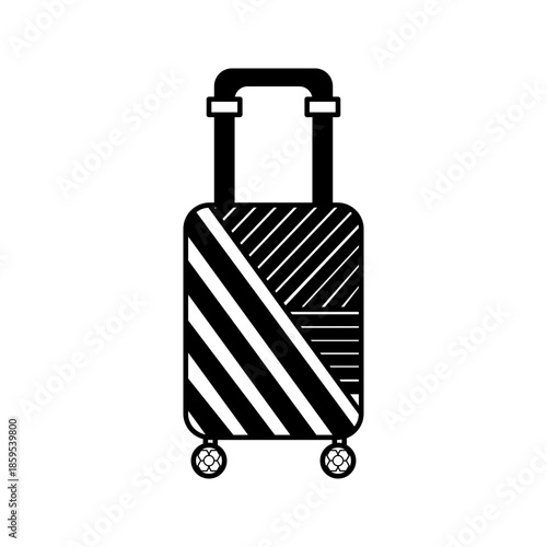 suitcase for carrying things vector icon graphic