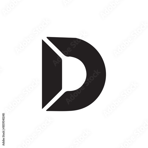 A creative vector logo design with "D" letter .	
