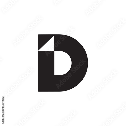 A creative vector logo design with "D" letter .	
