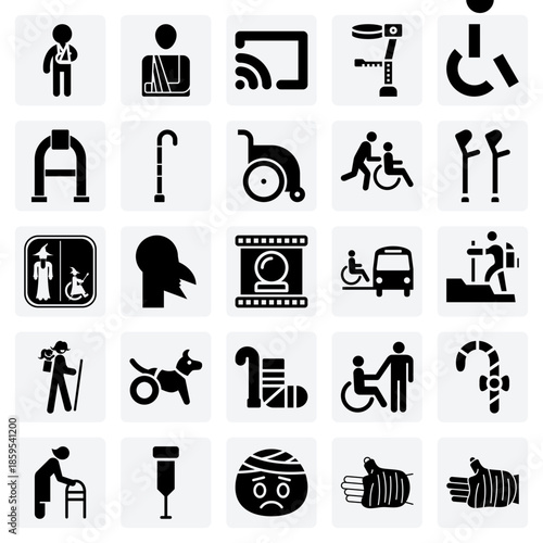 Medical And Accessibility Equipment – Visuals Of Wheelchairs, Walkers, And Casts For Hospital And Patient Care Information