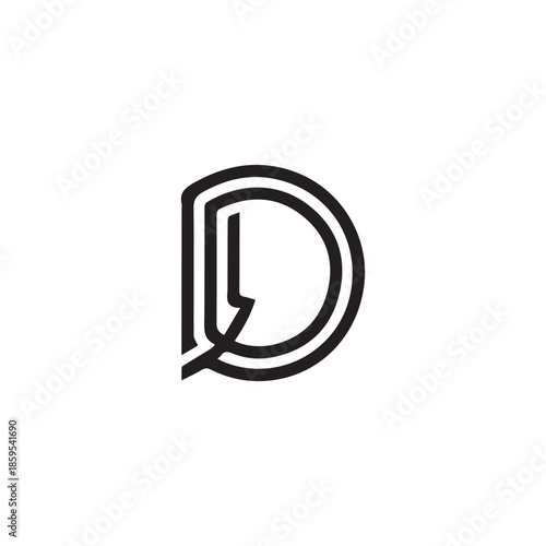 A creative vector logo design with "D" letter .	

