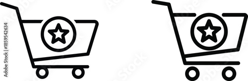 Two shopping carts with star ratings