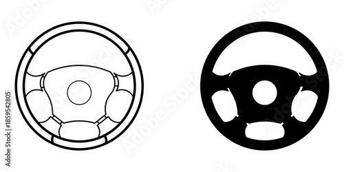 car handlebar graphic icon vector