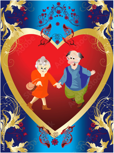 composition with grandparents on their holiday