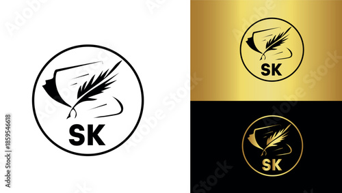 sk brand logo ,Compay logo,Business Logo, Mark letter logo, name of Person logo, Agency Logo