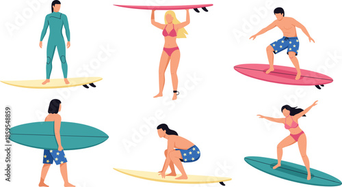 People hugging pets illustration set with dogs and fox, warm emotional human animal relationship vector isolated collection