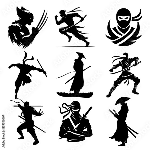ninja character illustration for action and martial