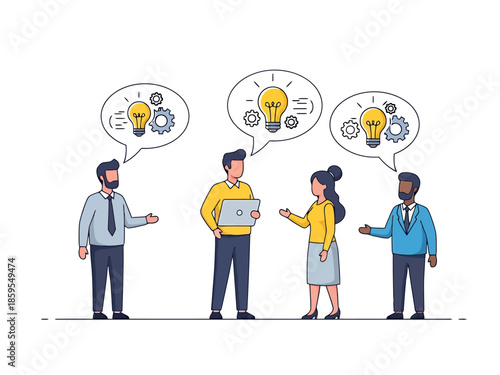 Diverse Team Collaborating on Innovations and Ideas