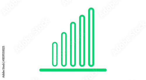 Green signal bars icon indicating strong wireless network connection and data