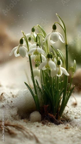 Wallpaper Mural Delicate snowflakes in various stages of formation, translucent and sharp-edged, on white background, hinting at snowy field, tranquility, purity, fleeting beauty, winter. Christmas Torontodigital.ca