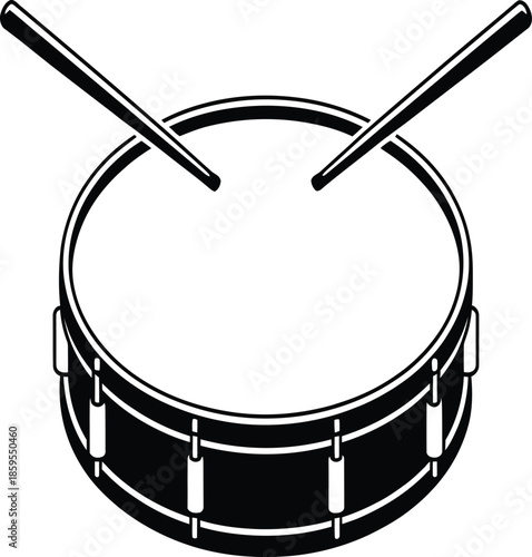 Drummer's essential instrument with drumsticks