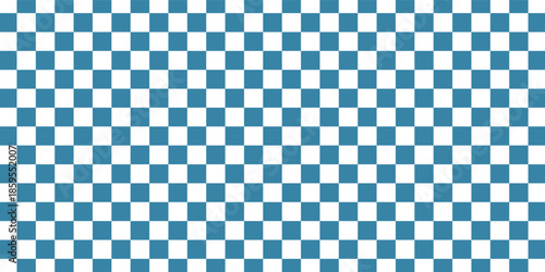 Blue checkerboard, checkered, gingham, plaid, tartan pattern background. Classic racing flag design. Checkered plaid seamless texture. Vintage chessboard with flat style. Retro squares design.