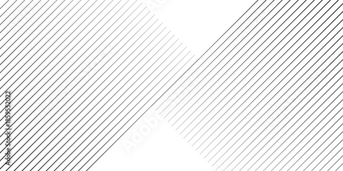 Diagonal striped illustration. Repeated black lines on white background. Surface pattern design with linear ornament. Disco lights motif. Stripes wallpaper. Digital paper for web designing. Vector art