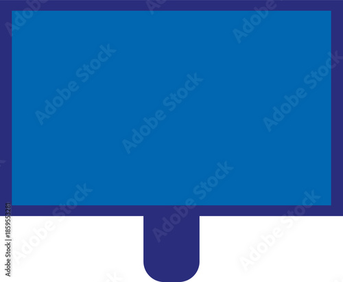 blue LCD monitor desktop vector