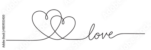 Interconnected hearts symbolize endless love