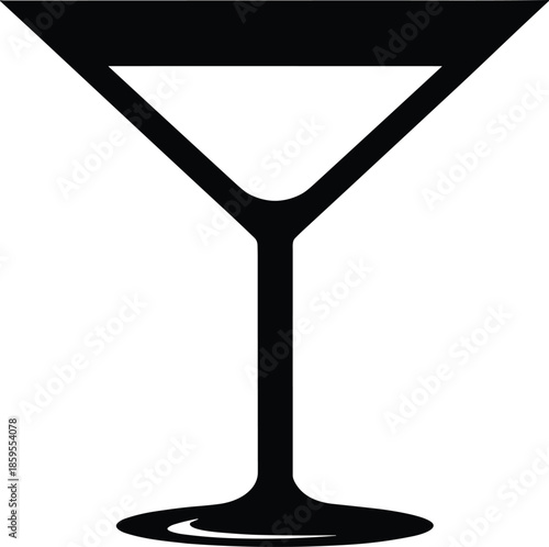 Martini glass silhouette