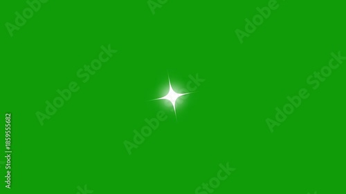 Twinkle sparkle stars animation, looping animation twinkling stars shining in the night sky on green screen background, effects with Alpha Channel sparkle glitter light after effect. 4k background