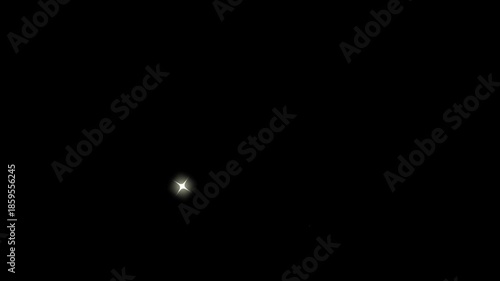 Twinkling stars animation. fast line glitter motion, white cartoon blinking stars, flat vector doodle sparkle, glowing light trails, shimmer line, sparkling star on black screen background. 4k video