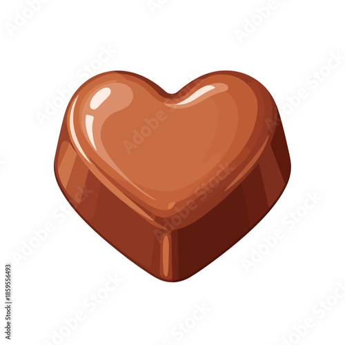 A delicious heart-shaped milk chocolate candy, a sweet treat perfect for Valentine's Day or any occasion