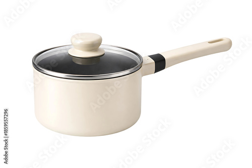 White Saucepan With Glass Lid