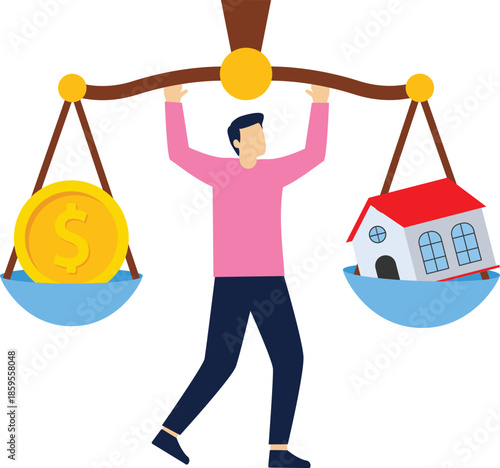 Vector IconMonthly expenses such as home loan. house rent, car payment, water bill, electricity bill, telephone. taxes bill, life insurance premium payment.
