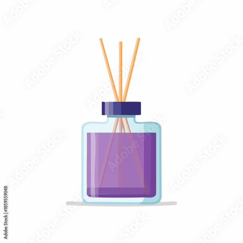 Aromatic Reed Diffuser with Lavender Oil for Home Fragrance and Relaxation in Spa Setting