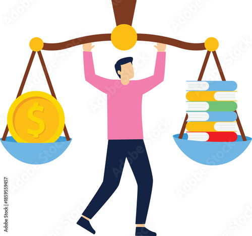 Social media illustration, business concept, web design

