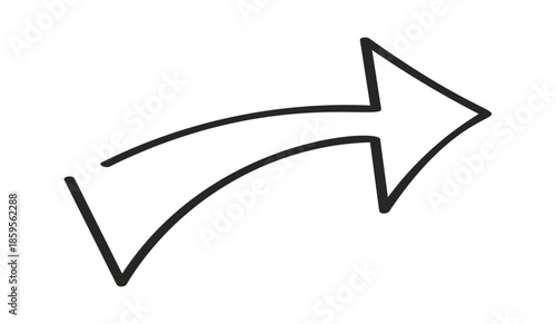 Doodle hand drawn arrow pointer